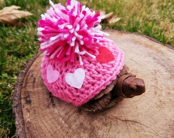 Love Inspired Pom Pom Crochet Costume for Turtle/Tortoises