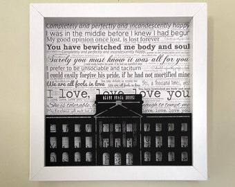 Pride and Prejudice gift wall decor, You have bewitched me Body and soul, Pemberley Castle, Jane Austen, Mr Darcy, Elizabeth Bennet