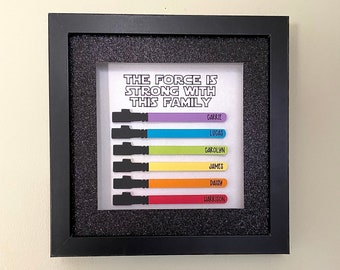 Star Wars Family, Star Wars wall art, Lightsaber