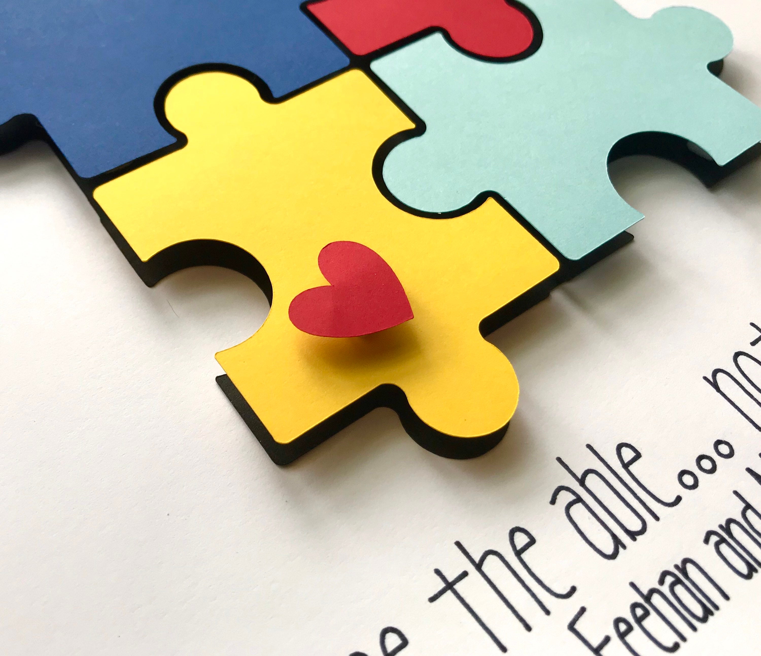 Autism Awareness Banner Puzzle Piece Decoration Love Needs No Words Banner April Inspirational Support Bulletin Board Background Accept Understand