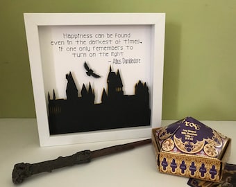 HP Wall Art, Magical school, pop art, 3D dimensional wall art, HP Decor, HP shadowbox, Magical castle