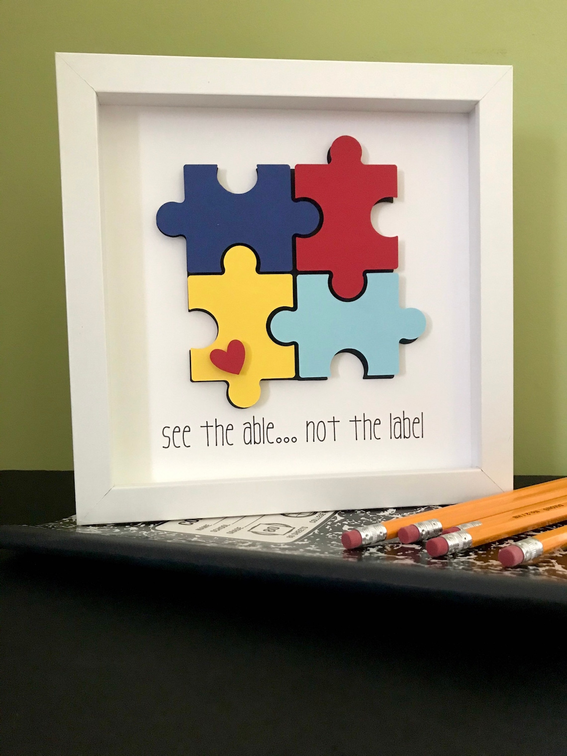 Autism Awareness Wall Art Autism Puzzle Pop Art 3D - Etsy