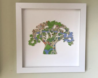 Animal Kingdom Tree, Animal Kingdom map, Tree of Life, Disney map wall art, Disney sign