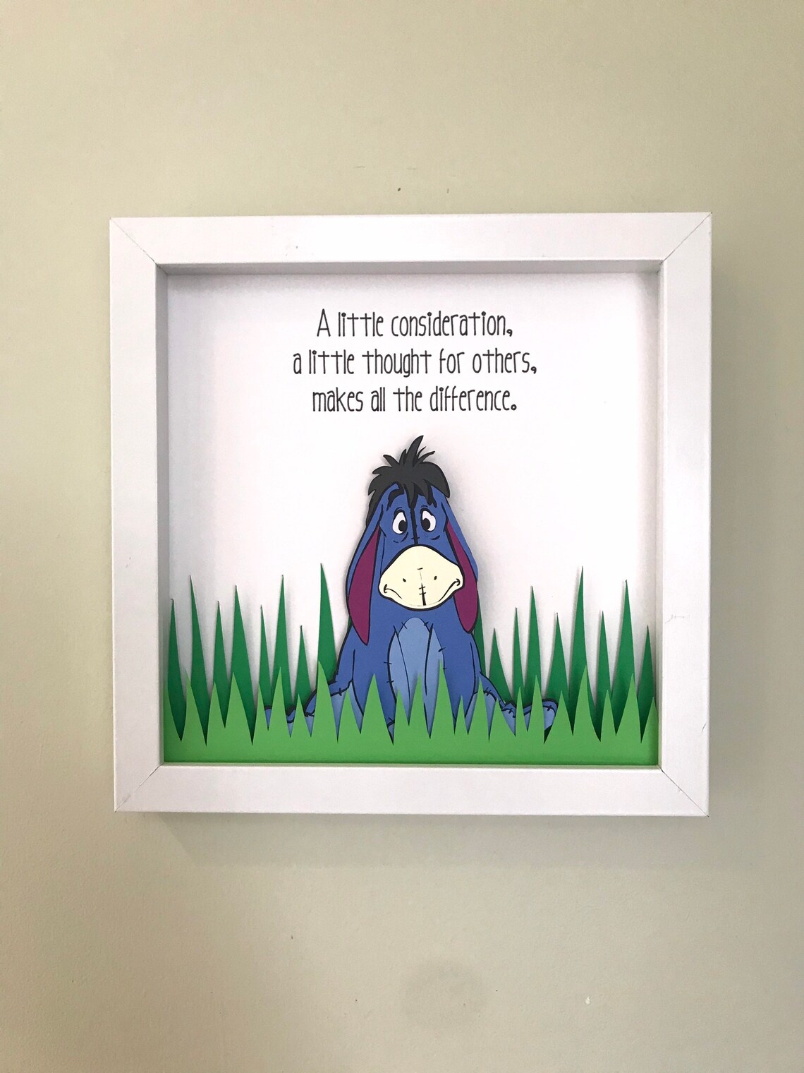 Eeyore Little Consideration Makes All the Difference Wall Art Etsy
