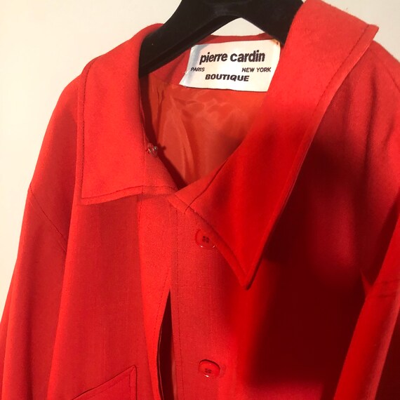 Vintage designer Pierre Cardin orange red boutiqu… - image 1