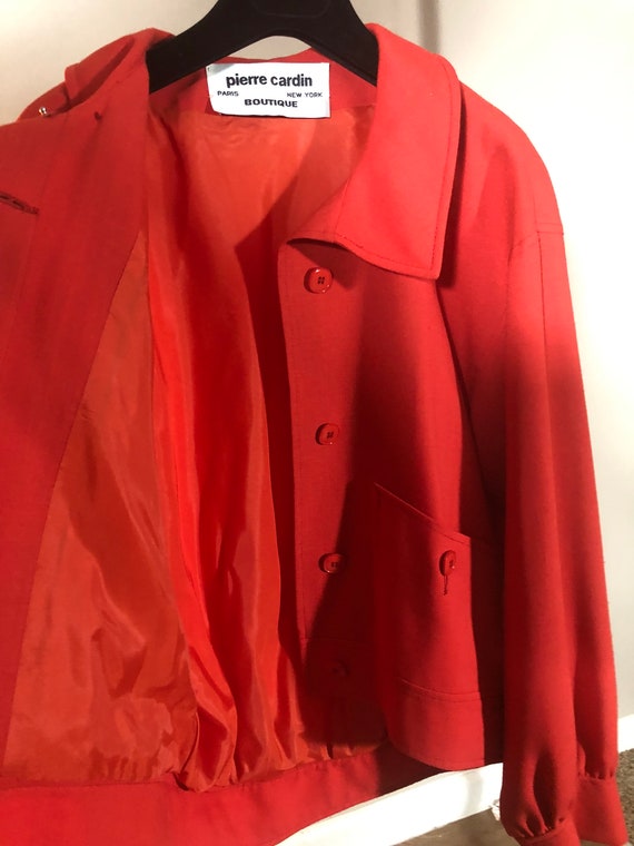 Vintage designer Pierre Cardin orange red boutiqu… - image 10