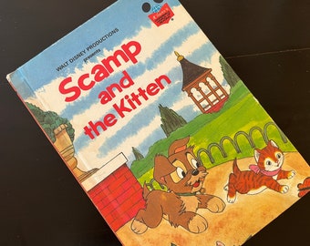 Scamp and the Kitten - First American Edition - Book Club Edition - 1983 - Disney's Wonderful World of Reading Children's Book