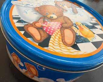 Teddy Bear Tin Filled with Teddy Bear Treasures