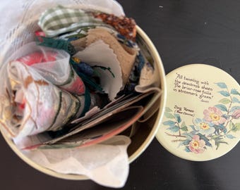 Reserved for M.S. - Vintage Edith Holden Themed Tin Filled with Botanical Treasures
