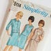 SIZE 16 1/2 6414 WOMEN'S Simplicity Sewing Pattern 1960s Vintage Bust 37 Over Blouse Jacket Dress Suit Misses Mad Men Miss Lined A Line