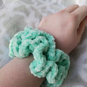 Mint Scrunchie, Hair Tie, set of two