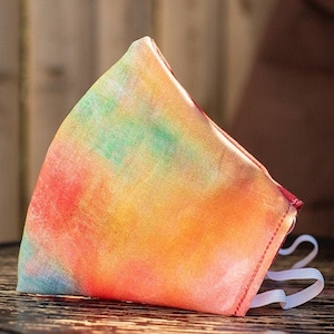 Tie Dye Face Mask - Spring Mask - Tie Dye Mask - Tye Dye Mask - Designer Face Mask - Trendy Face Mask - Adult Face Mask - Linen Face Mask