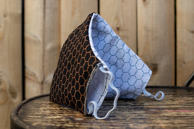 Gated Two Tone Face Mask Halloween Face Mask Made in USA Etsy