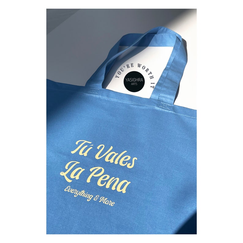 You're Worth It Tote Bag Aesthetic - Latina Tote Bag - Latina Gifts - Latina Power -Aesthetic Latina -Empowered Latina - Poderosa 