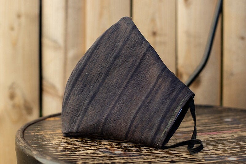 Forest Wood Face Mask - Made in USA - Western Face Mask - Nature Face Mask - Designer Face Mask - Tree Mask - Linen Face Mask - Boho Mask