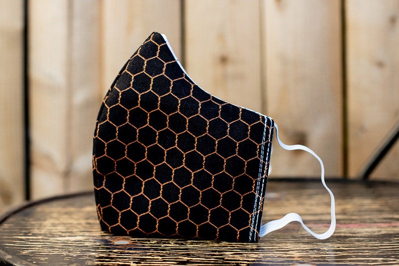 Gated Two Tone Face Mask Halloween Face Mask Made in USA Etsy