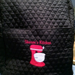 Quilted personalized embroidered Kitchen Stand mixer cover fits 3.5-4.5-5-6-7-8qt image 2