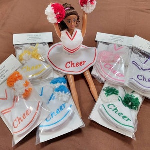 Cheerleader outfit with Pom Poms fits popular BARBE Dolls image 2