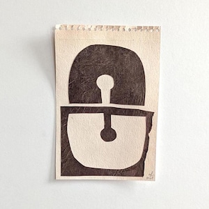 Collage di carta originale / Echo / su carta vintage