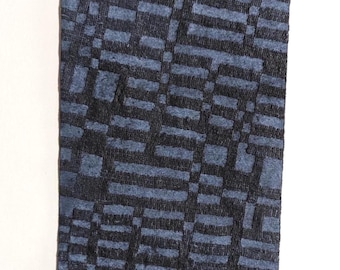 Original art  | Indigo textile study  |  Natural indigo on pinpricked cotton paper