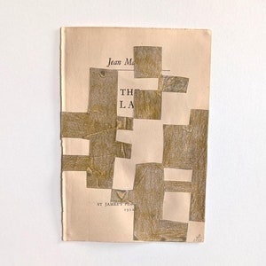 Collage di carta originale / Residuo / monotipo su carta d'epoca