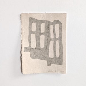 Collage originale di carta / Fenestrae / su carta fatta a mano