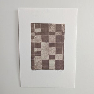 Arte originale / Mosaico - Vino / Stampa monotipo su carta