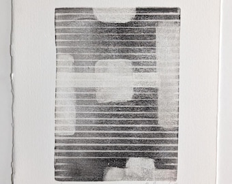 Original Art | Hand-Printed Monotype | Static | Wall Art on Paper