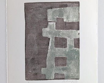 Original Art | Hand-Printed Monotype | Citadel | Wall Art on Paper