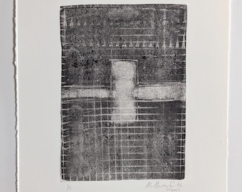 Original Art | Hand-Printed Monotype | Crux | Wall Art on Paper