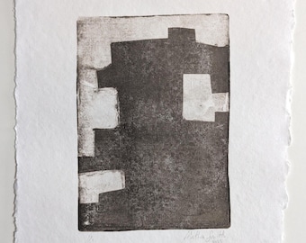 Original Art | Hand-Printed Monotype | Edifice | Wall Art on Paper