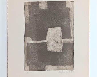 Original Art | Hand-Printed Monotype | Lithos II | Wall Art on Paper