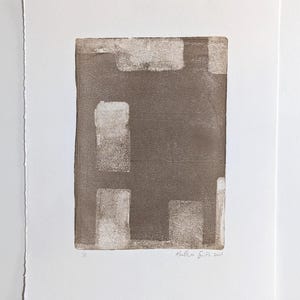 Arte originale / Monotipo stampato a mano / Caer / Arte murale su carta