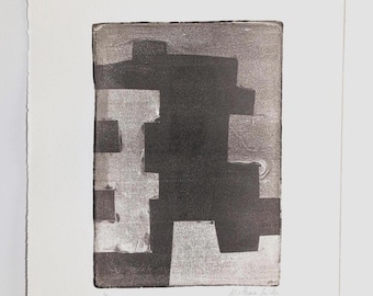 Original Art | Hand-Printed Monotype | Corte | Wall Art on Paper
