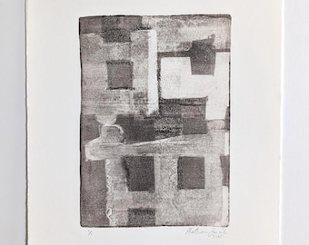 Original Art | Hand-Printed Monotype | Baile | Wall Art on Paper