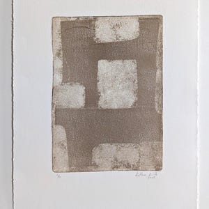 Opera d'arte originale / Monotipo stampato a mano / Apertura II / Arte murale su carta
