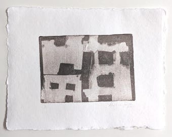 Original Art | Hand-Printed Monotype | Clachan | Wall Art on Paper