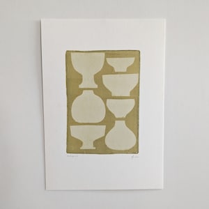 Originale / Olive Vessels 1 / Stampa monotipo su carta / Senza cornice