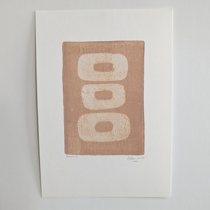 Originale / Forme blush / Stampa monotipo su carta / Senza cornice