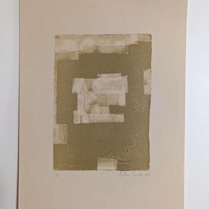 Arte originale / Monotipo stampato a mano / Lacuna / Arte murale su carta