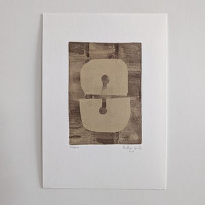 Arte originale / Magneti MCM - Terra / Stampa monotipo su carta / Senza cornice