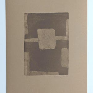 Arte originale / Monotipo stampato a mano / Rift / Arte murale su carta