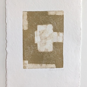 Opera d'arte originale / Monotipo stampato a mano / Specus II / Arte murale su carta