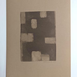 Arte originale / Monotipo stampato a mano / Forma / Arte murale su carta