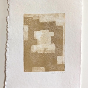 Arte originale / Monotipo stampato a mano / Domus / Arte murale su carta
