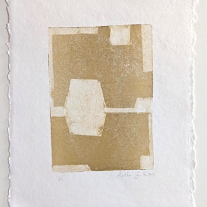 Opera d'arte originale / Monotipo stampato a mano / Clavis II / Arte murale su carta