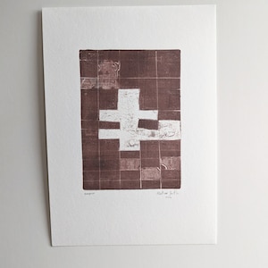 Arte originale / Vestige - Vino / Stampa monotipo su carta