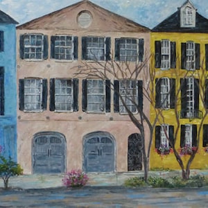 Rainbow Row in Spring