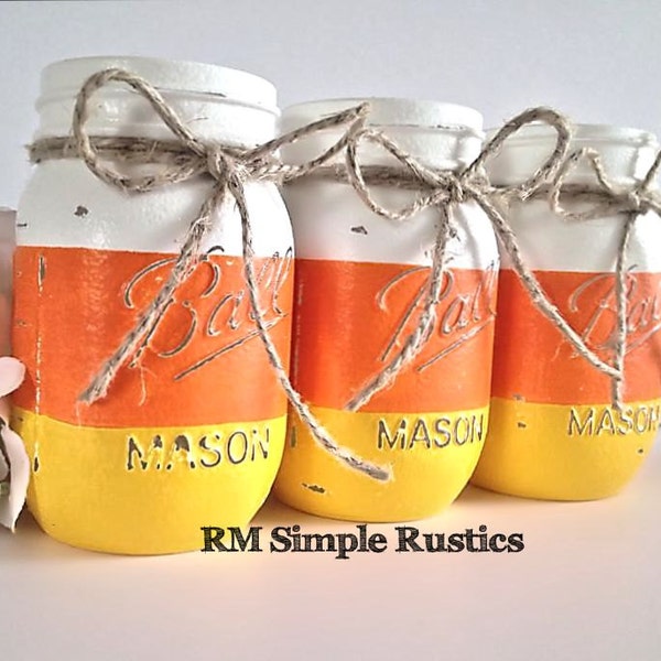 Halloween decor mason jar centerpieces