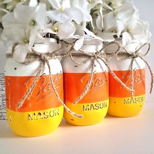 Halloween decor mason jar centerpieces image 3